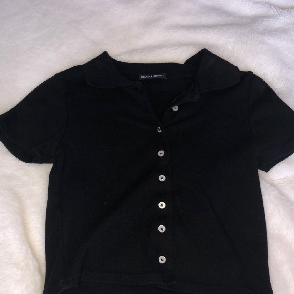 brandy melville black button down